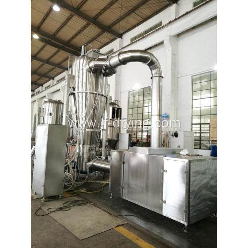 Fluid bed bottom spray coating/coater